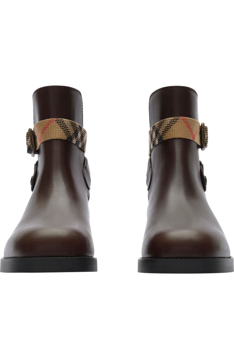 Burberry Huntley Belted Bootie, Alternate, color, Treacle Brown