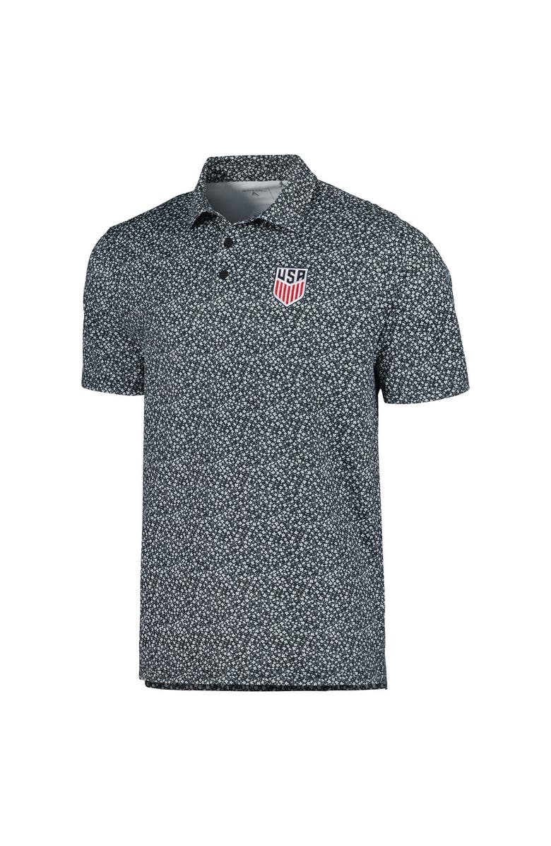 ANTIGUA Men's Antigua Black USMNT Terrace Polo, Alternate, color, Black