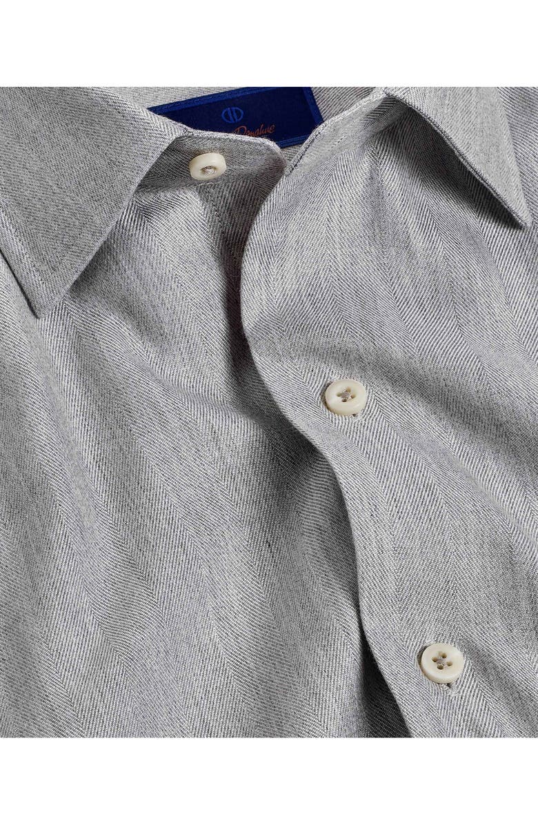 David Donahue Herringbone Cotton Blend Sport Shirt, Alternate, color,