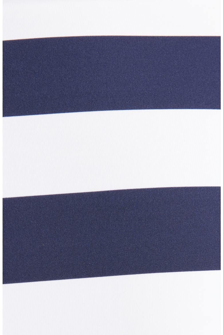 Poppy Stripe High Waist Bikini Bottoms, Alternate, color, NAVY STRIPE