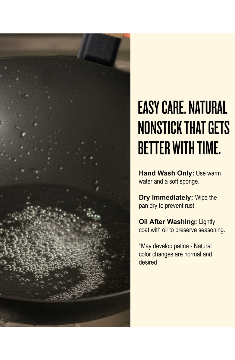 Alva Forest 12" Carbon Steel Wok, Alternate, color, Blue