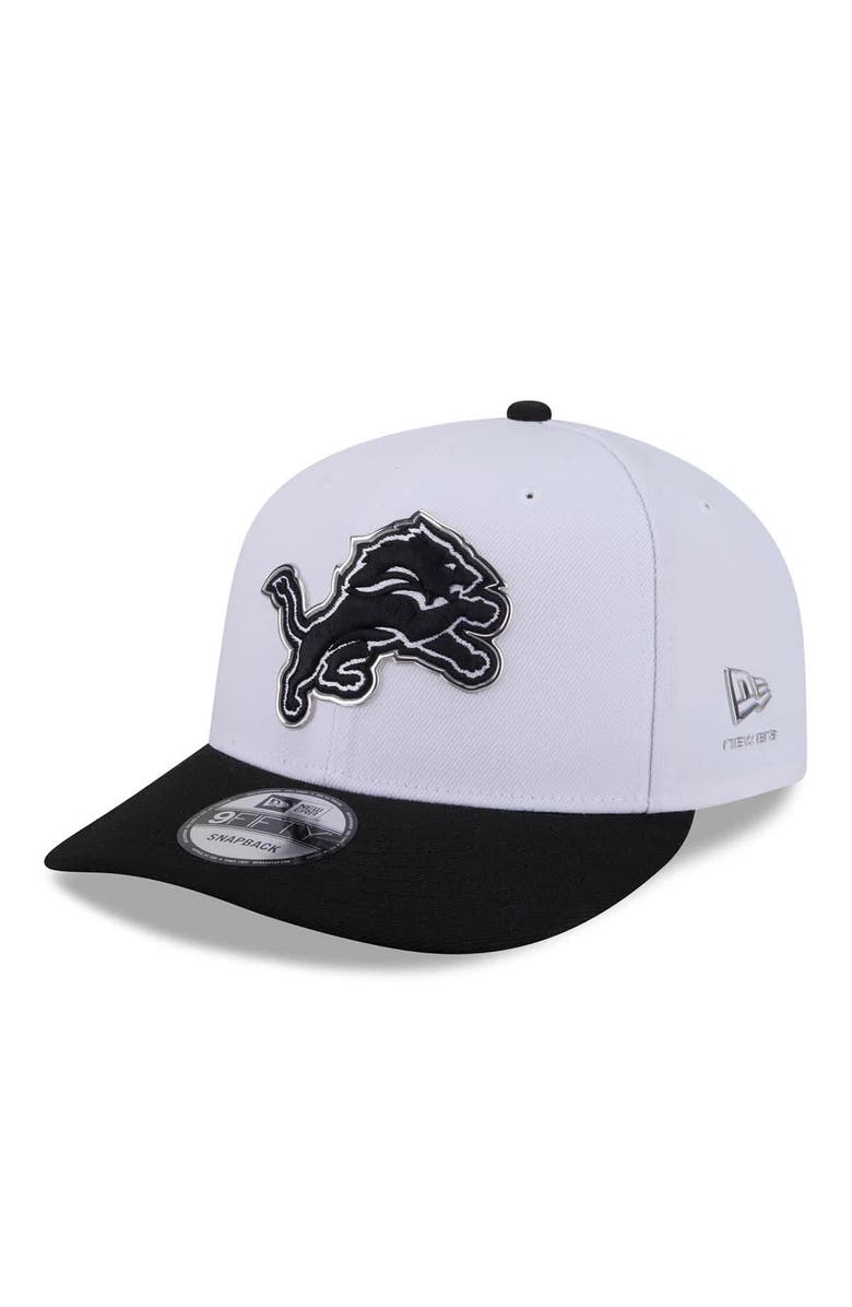 New Era Men's New Era  White/Black Detroit Lions 2026 NFL Draft Pre-Curved 9FIFTY Snapback Hat, Main, color, White