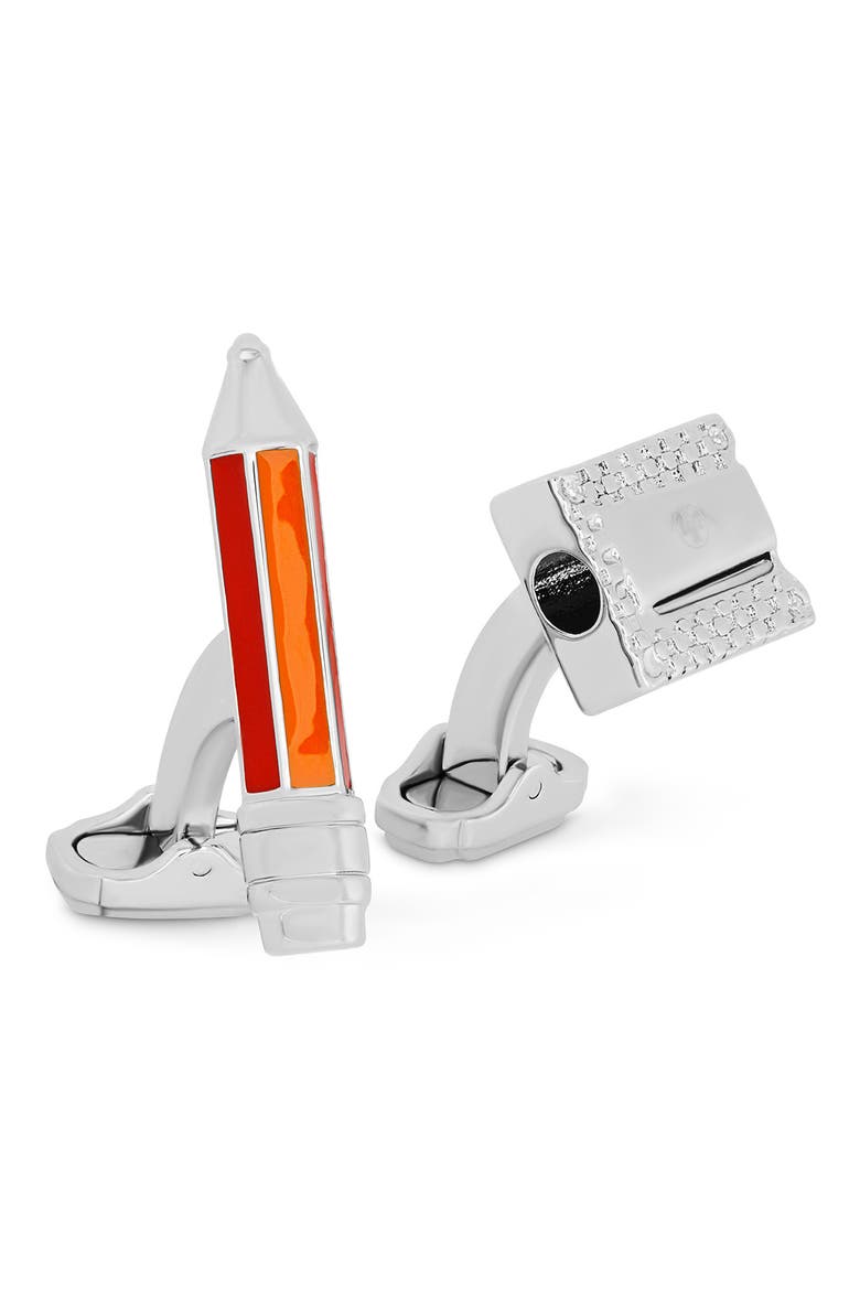 Sketch Cuff Links, Main, color, ORANGE