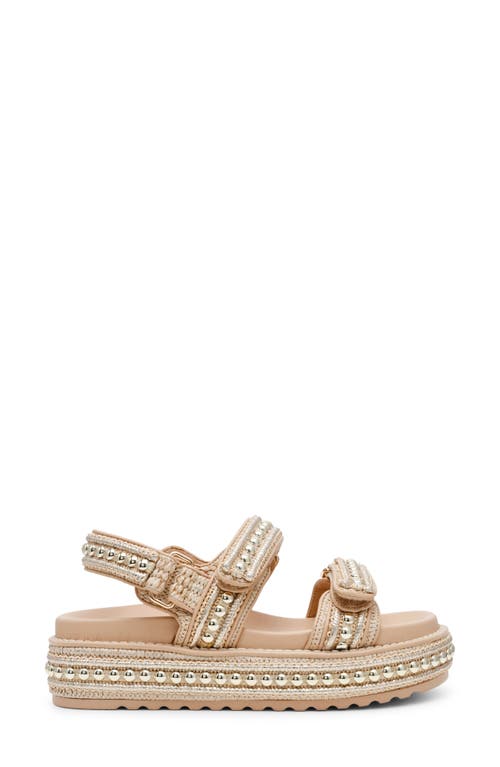 Steve Madden Bigmona Platform Sandal In Gold Multi