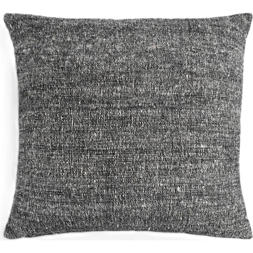 Naki & Ssam Natural Harmony Cotton Nettle Solid Throw & Lumbar Pillow In Black