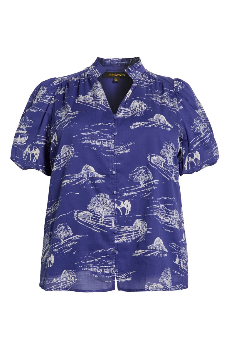 SUGARLIPS Avon Town Top, Main, color, Navy-Cream