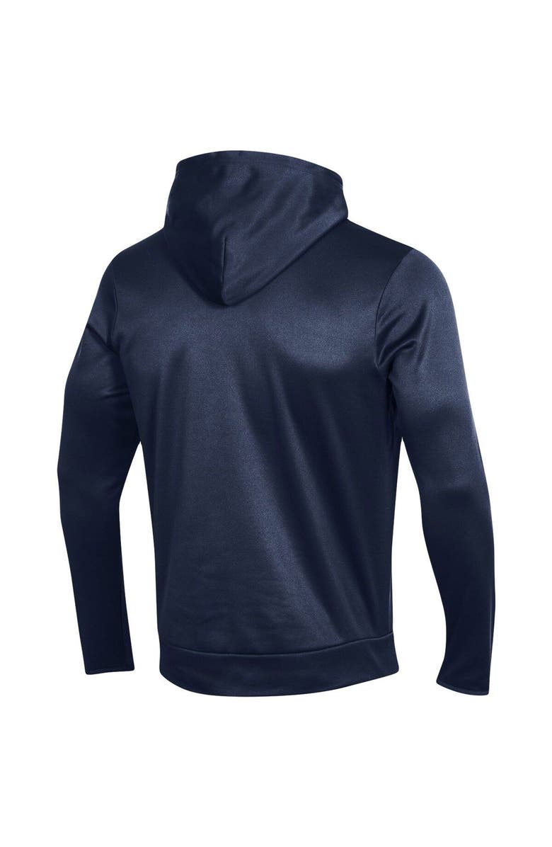 Under Armour Men's Under Armour Navy Howard Bison Logo Lockup Fleece Performance Pullover Hoodie, Alternate, color, 