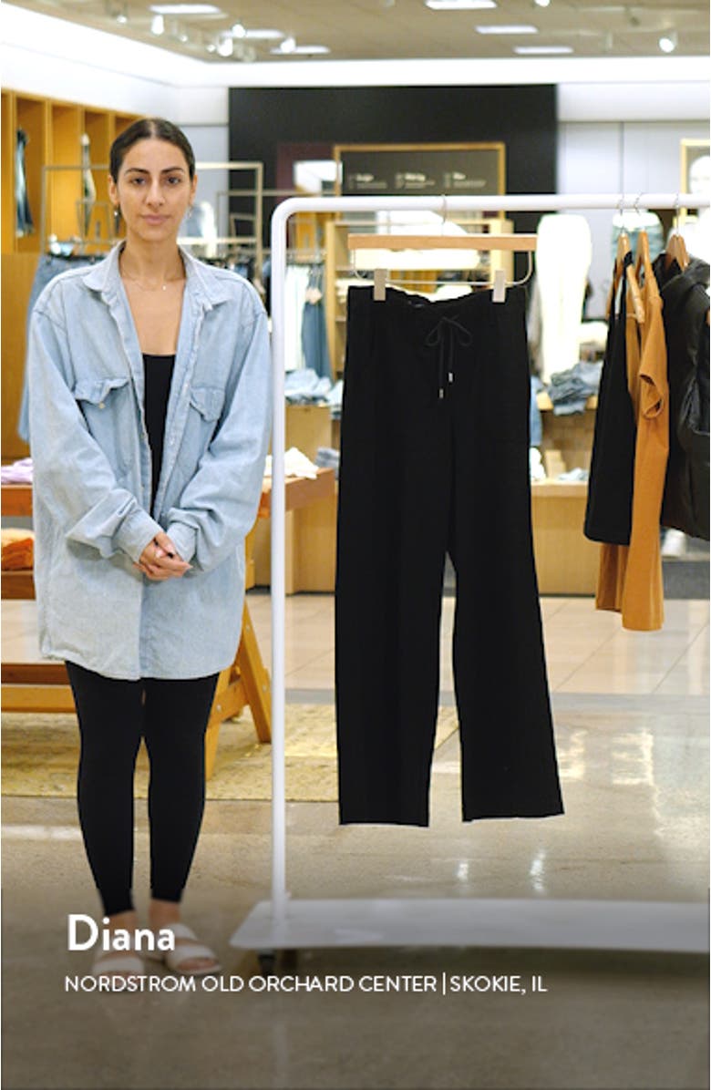 'Ab'Leisure Drawstring High Waist Wide Leg Ponte Pants, sales video thumbnail