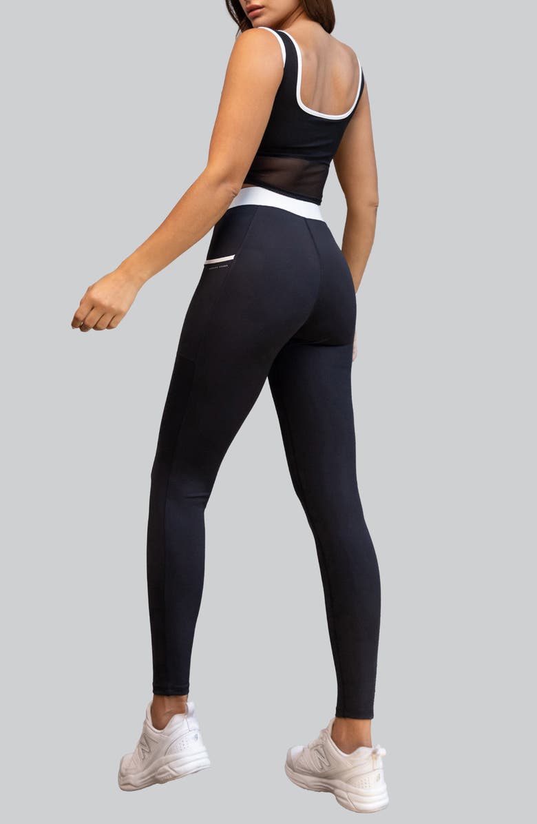 Heroine Sport Skylar Leggings, Alternate, color, Black/ White