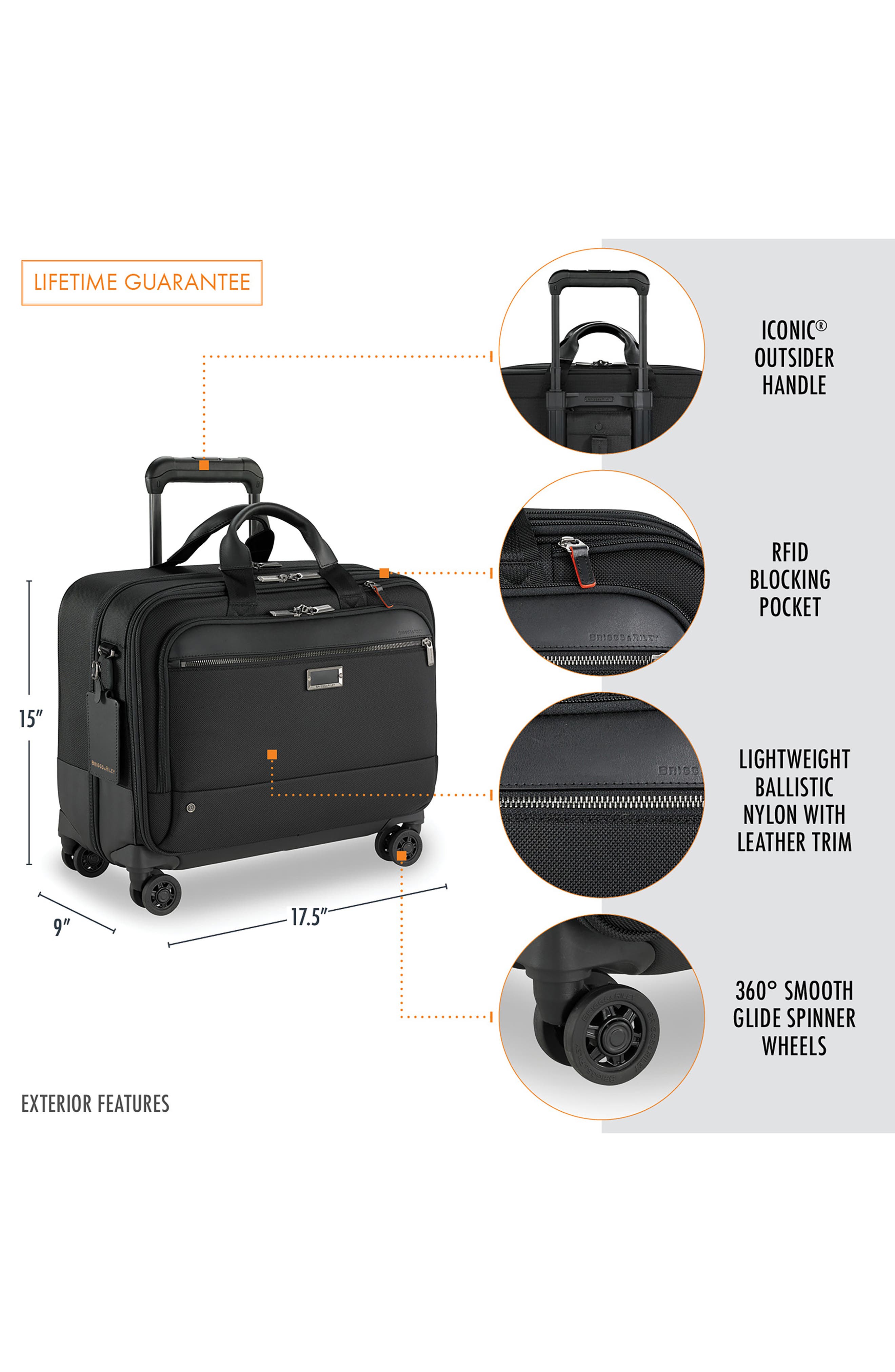 Briggs & Riley @work 17-Inch Large Expandable Spinner Briefcase, Alternate, color, 