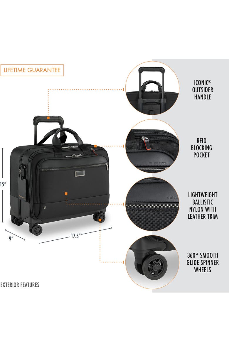 Briggs & Riley @work 17-Inch Large Expandable Spinner Briefcase, Alternate, color,