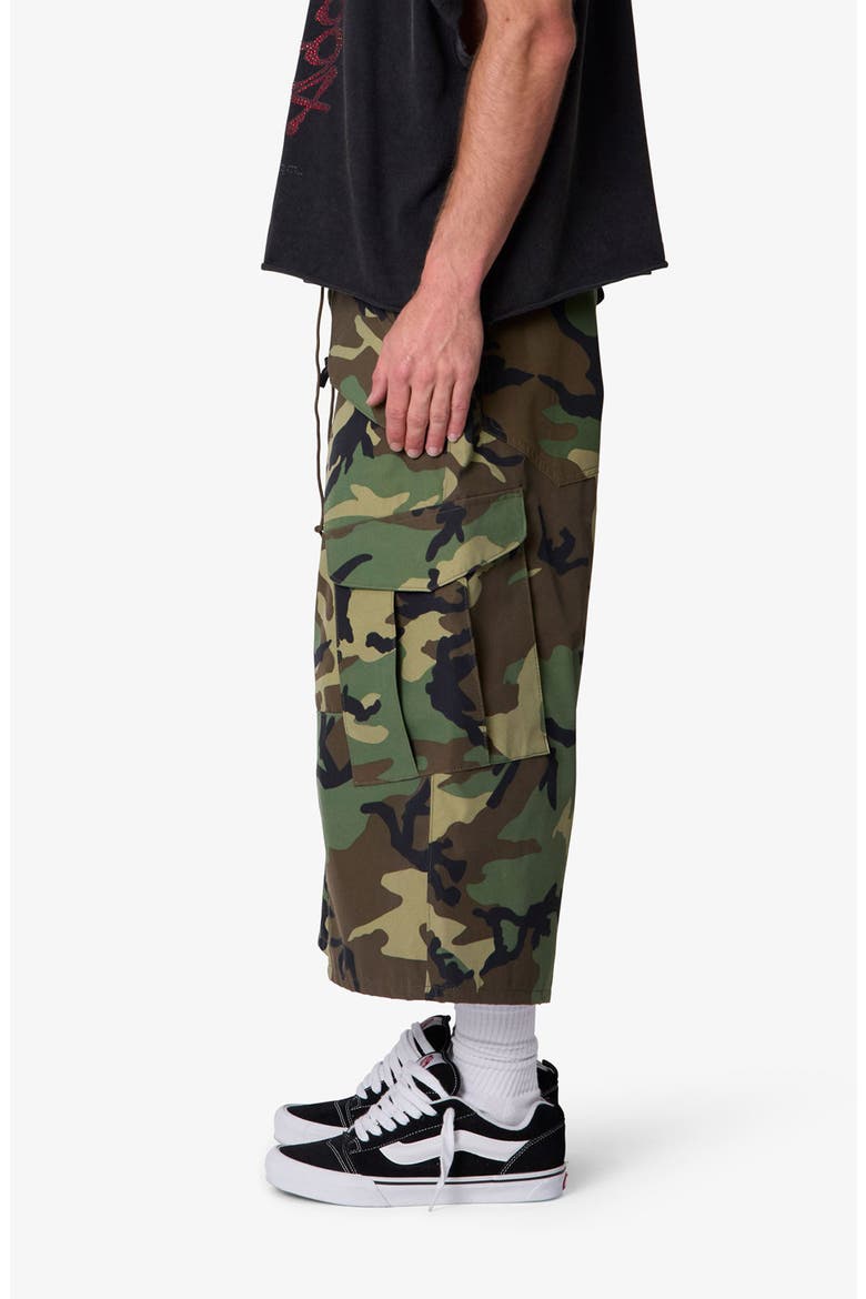 Extra Long Camo Cargo Shorts, Alternate, color, CAMO