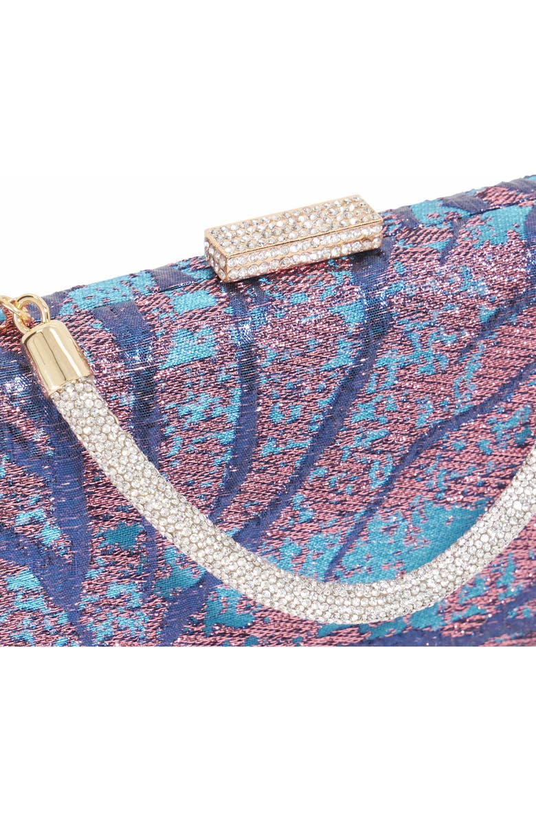 Dune London Beaut Top Handle Frame Clutch, Alternate, color, Teal