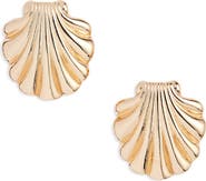 Open Edit Scallop Shell Stud Earrings