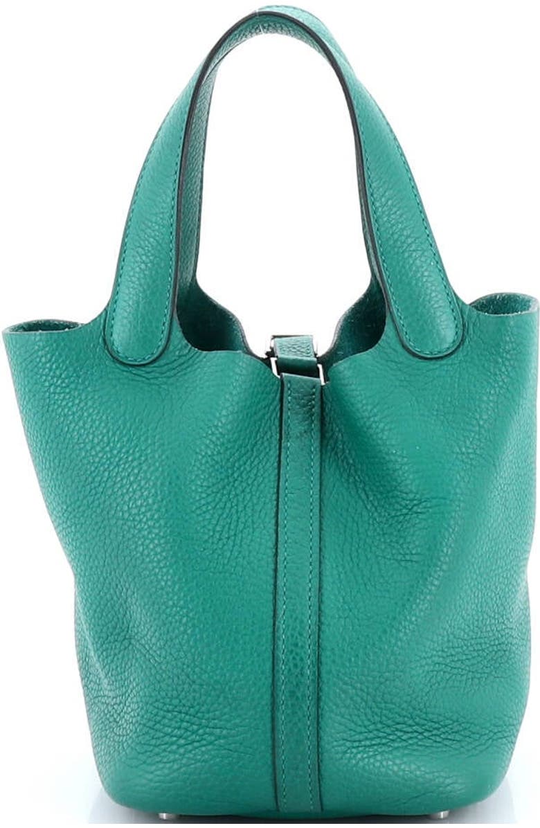 Pre-Owned Hermes Picotin Lock Bag Clemence PM, Alternate, color, Vert Vertigo