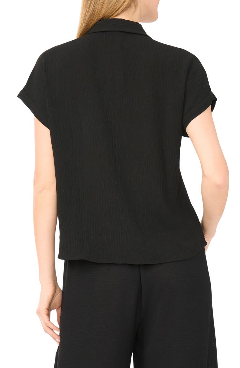 Halogen<sup>®</sup> Printed Button-Up Top, Alternate, color, Rich Black