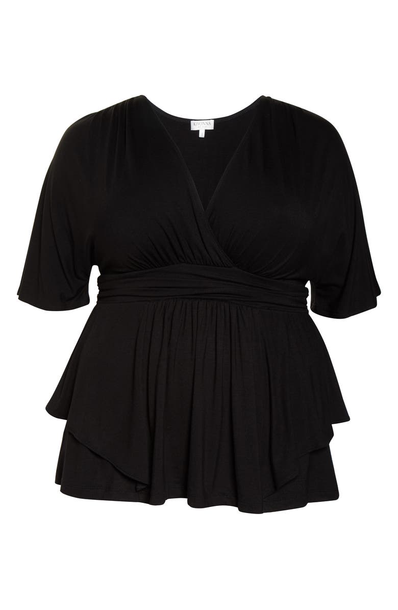 Kiyonna Promenade Top, Alternate, color, Black Noir