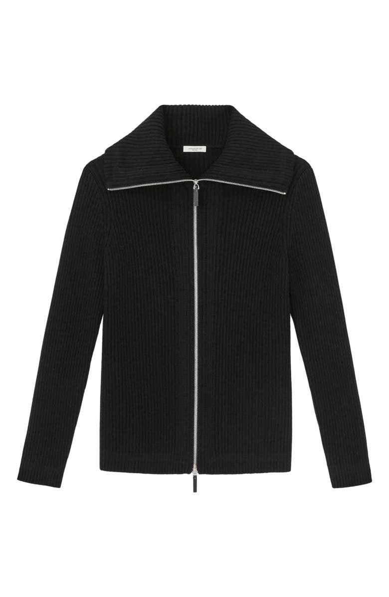 Lafayette 148 New York Rib Cashmere Zip Cardigan, Alternate, color, 