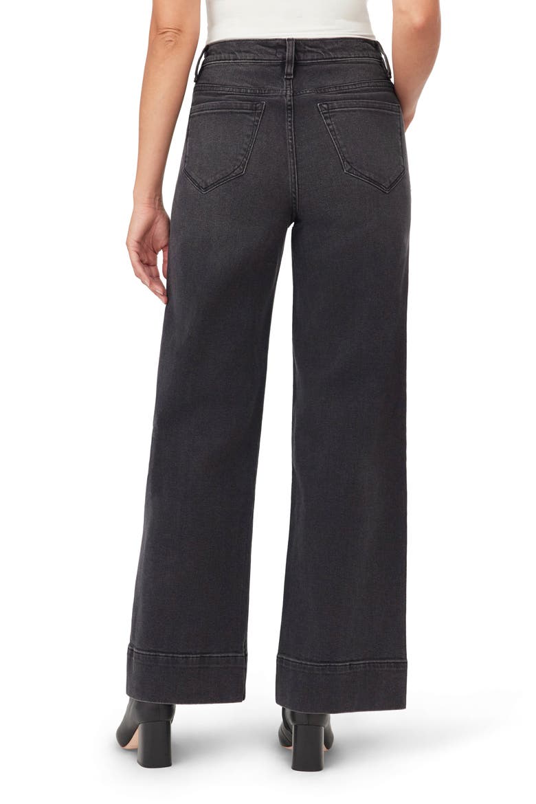 High Waist Pintuck Wide Leg Jeans, Alternate, color, RAMONA