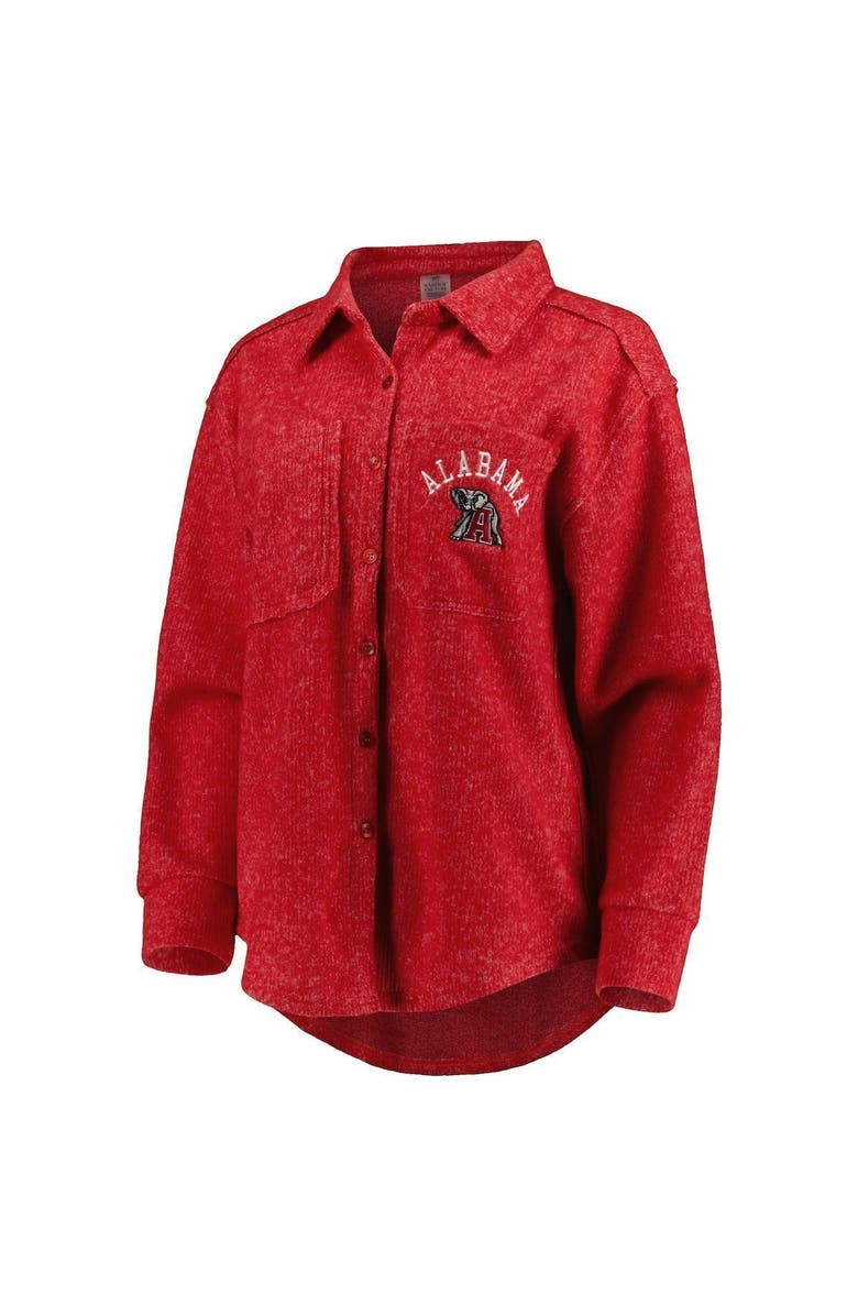 GAMEDAY COUTURE Women's Gameday Couture Crimson Alabama Crimson Tide Switch It Up Tri-Blend Button-Up Shacket, Alternate, color,
