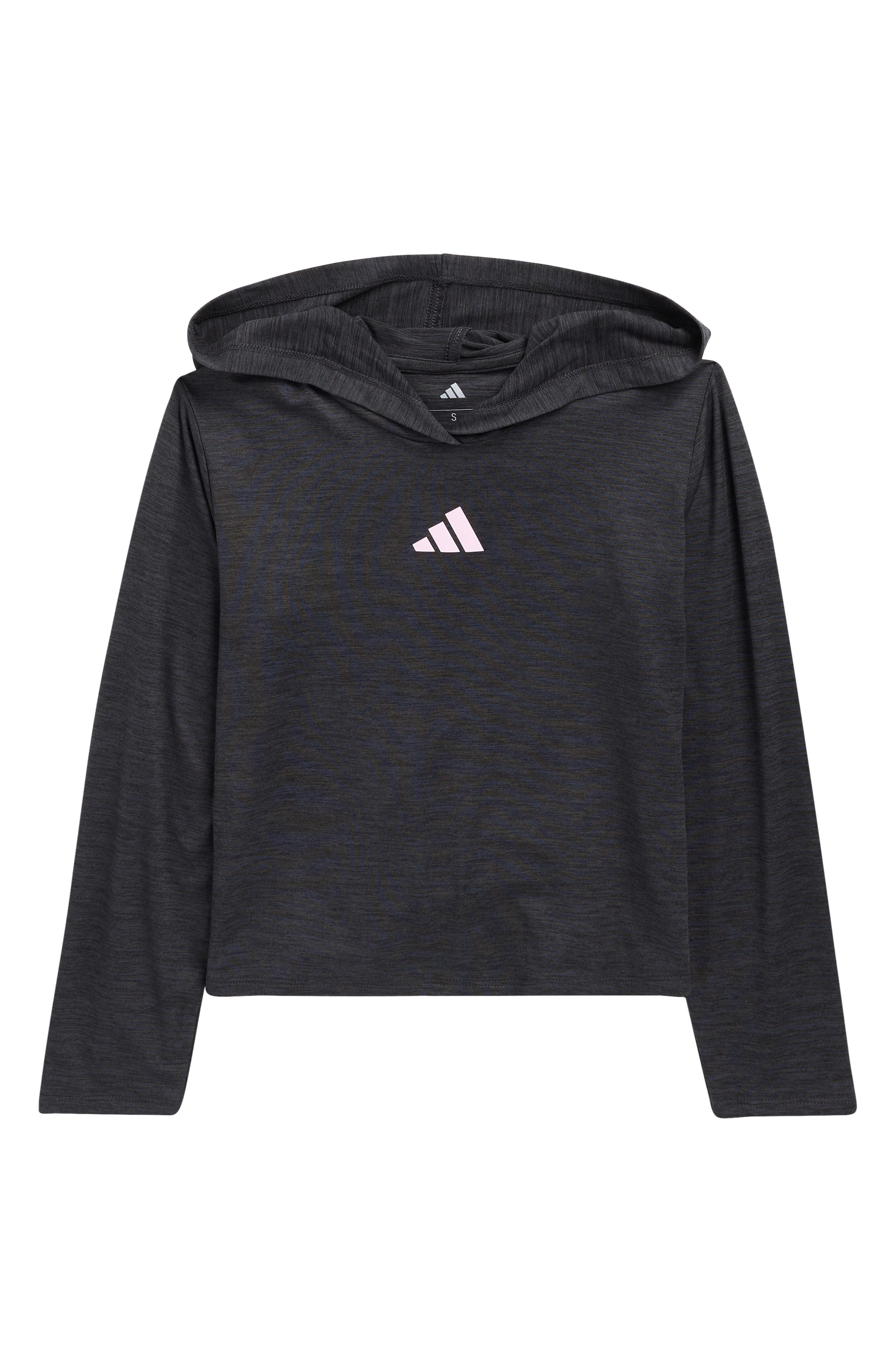 adidas Kids' Logo Long Sleeve Hooded Graphic T-Shirt