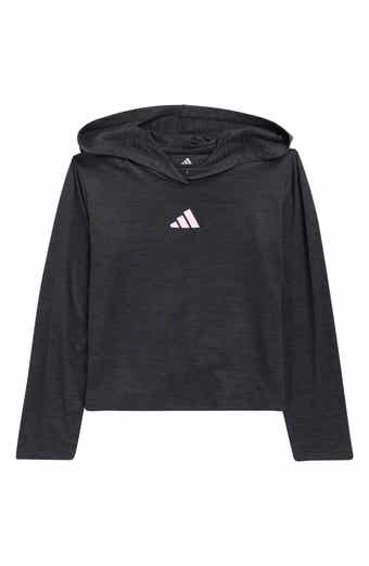 adidas Kids' Logo Long Sleeve Hooded Graphic T-Shirt