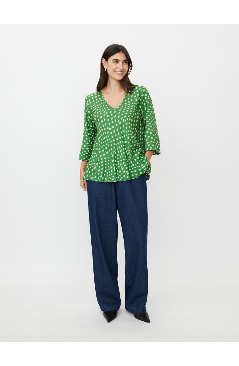 Masai Copenhagen MaKatacia V-Neck Polka Dot Blouse, Alternate, color, Mint Green