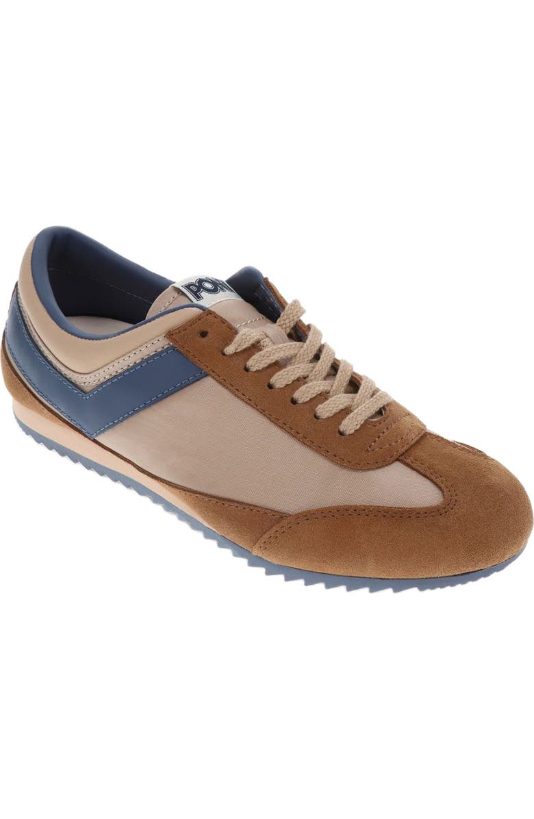 PONY Racer Sneakers, Main, color, Tan/Brown/Blue