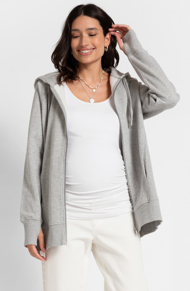 Seraphine 3-in-1 Maternity Zip Hoodie, Alternate, color, 