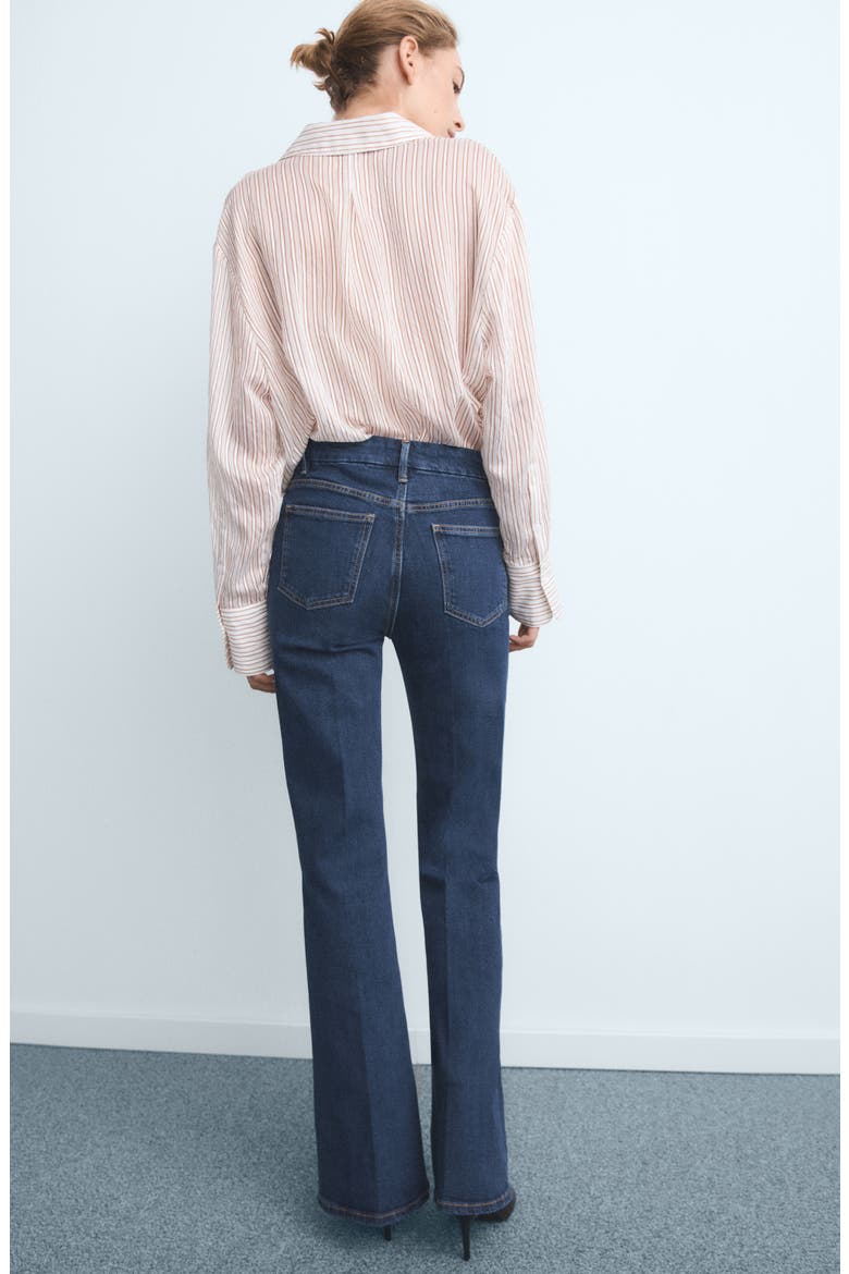 Violeta High Waist Flare Leg Jeans, Alternate, color, DARK BLUE