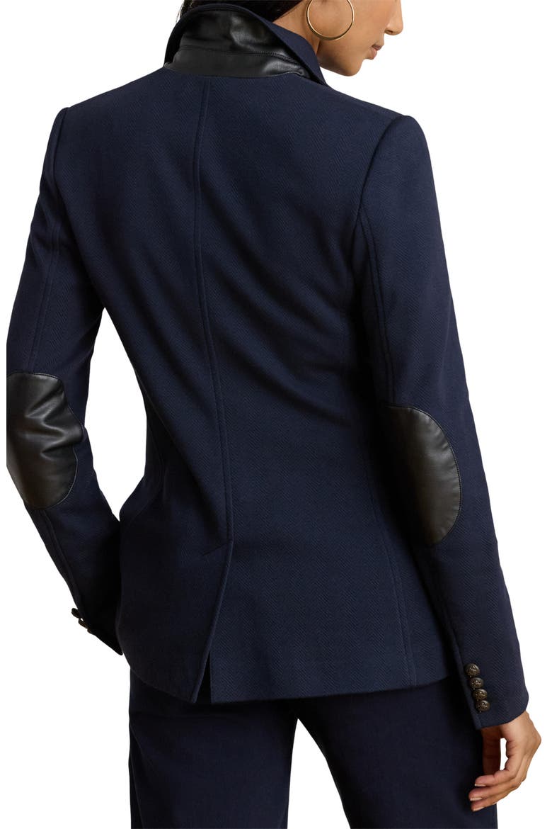Herringbone Cotton Blend Jacquard Blazer, Alternate, color, LAUREN NAVY