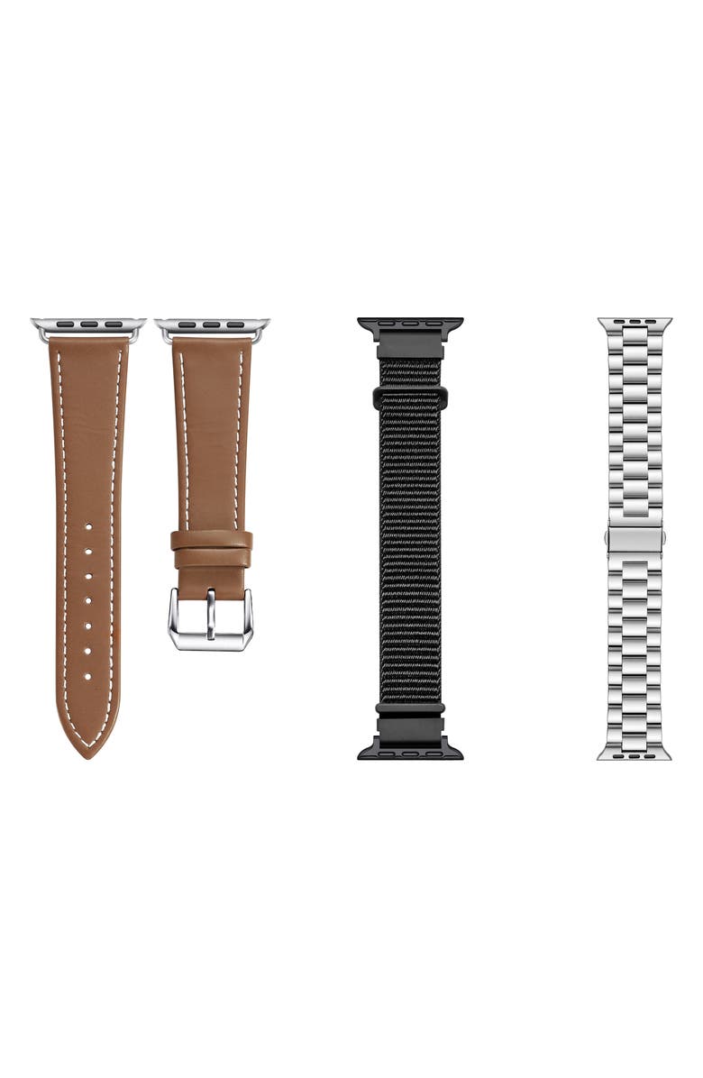The Posh Tech Set of 3 Apple Watch<sup>®</sup> Watchbands, Alternate, color, Multi Pack