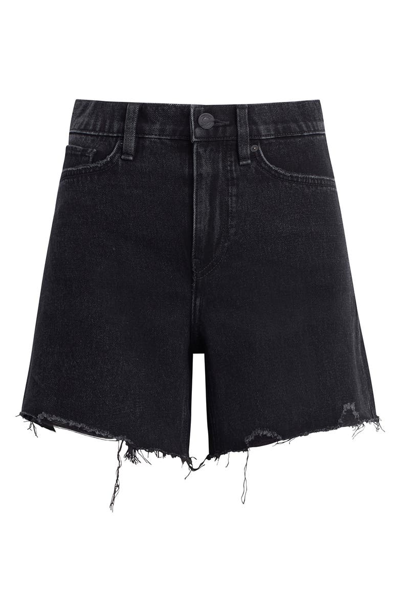 Hudson Jeans Devon High Waist Cutoff Denim Shorts, Alternate, color, Destructed Black