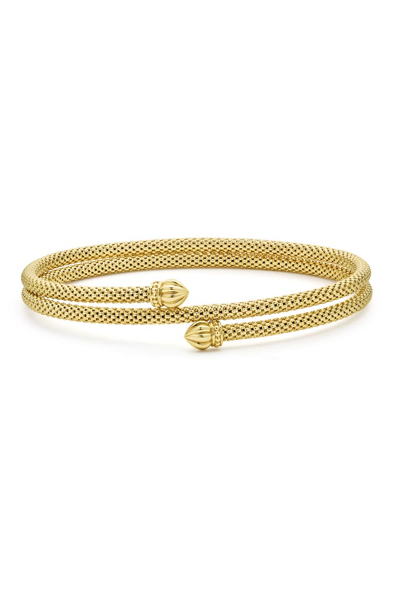 Signature Caviar Coil Bracelet, Main, color, GOLD