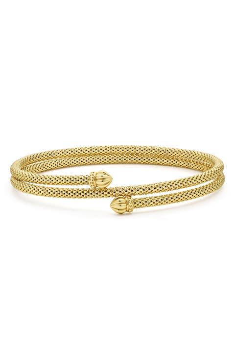 Signature Caviar Coil Bracelet