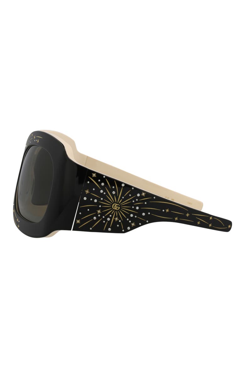 60mm Special Edition Oversize Square Sunglasses, Alternate, color, BLACK BLACK GREY