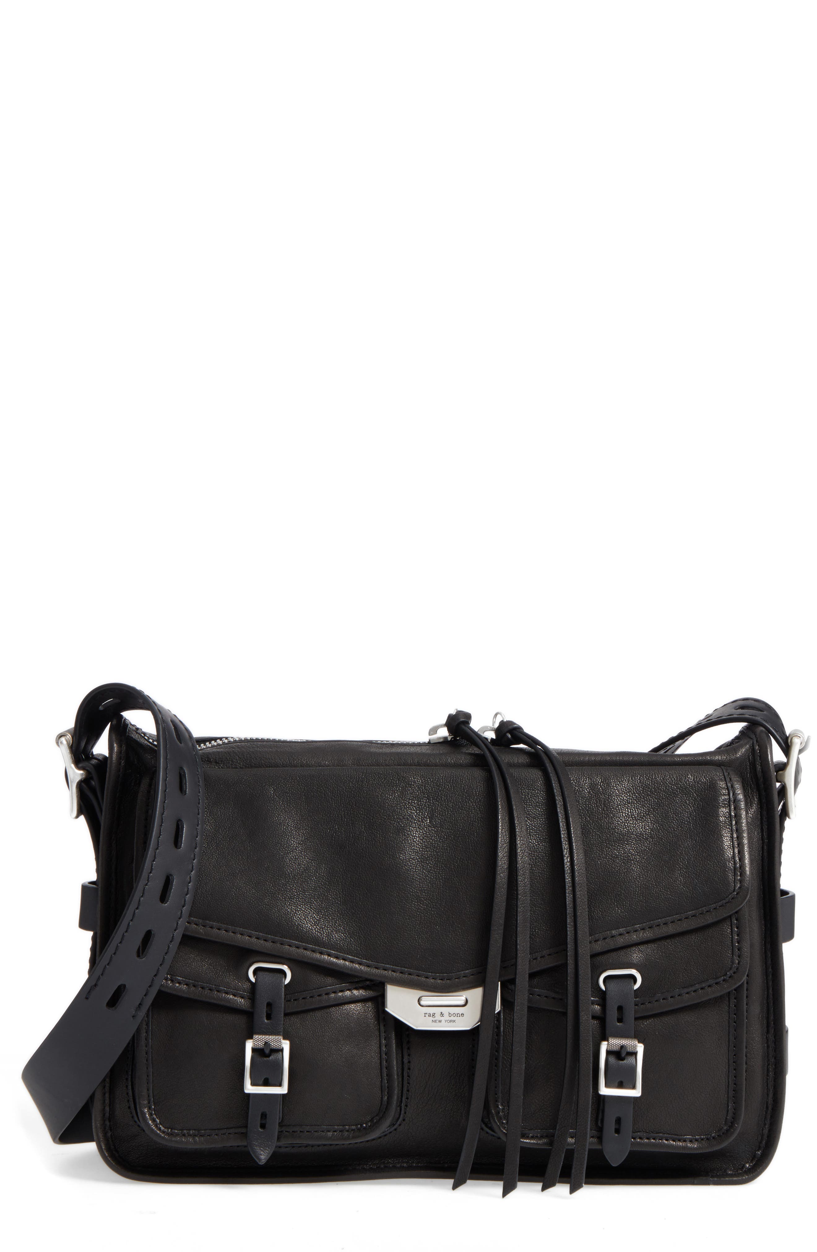 rag & bone Field Leather Messenger Bag, Main, color, 