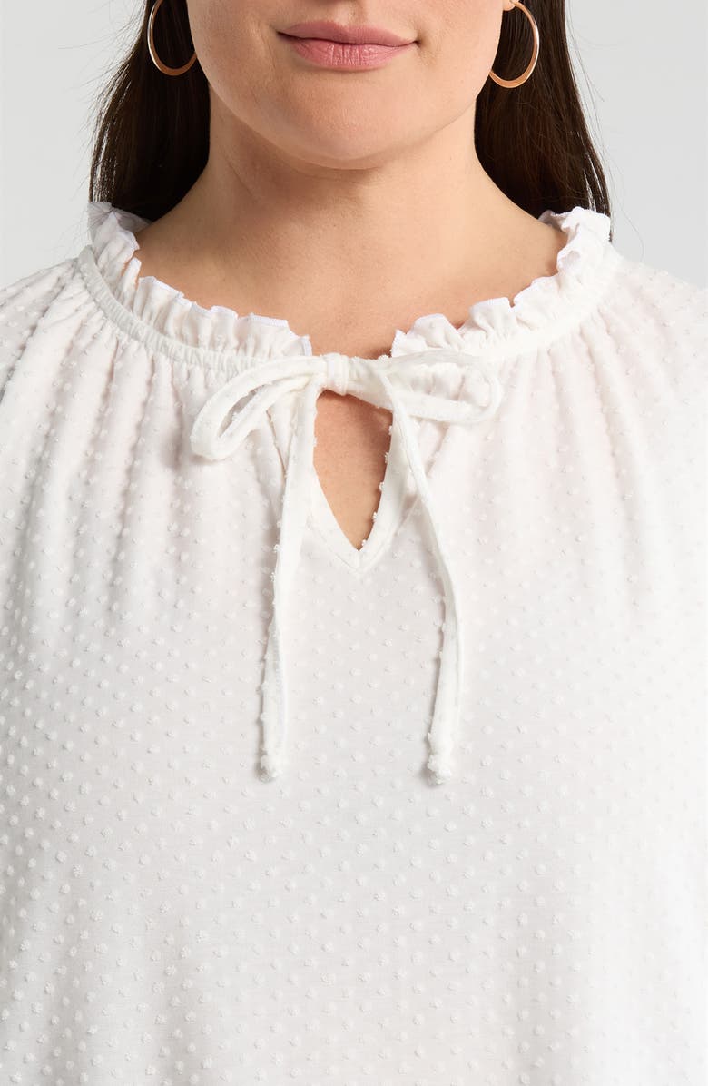 Loveappella Swiss Dot Top, Alternate, color, Ivory