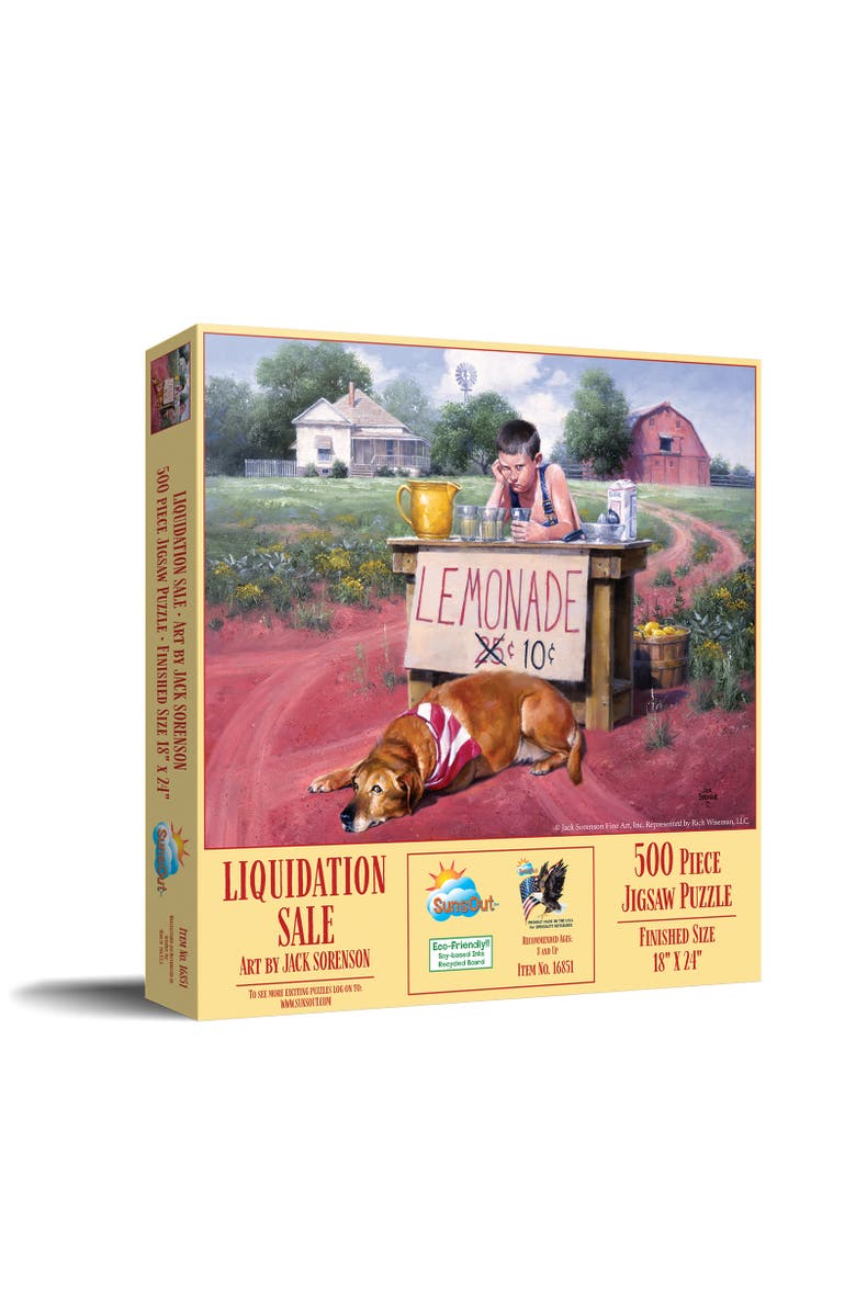 Sunsout Liquidation Sale Lemonade Stand 500 piece Jigsaw Puzzle for Adults, Main, color, Multicolor