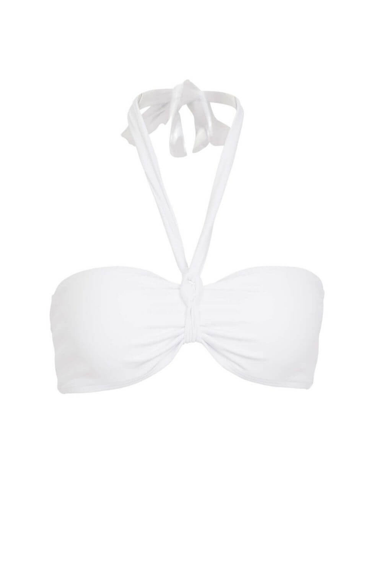 Bianca Strapless Bandeau Bikini Top, Alternate, color, White