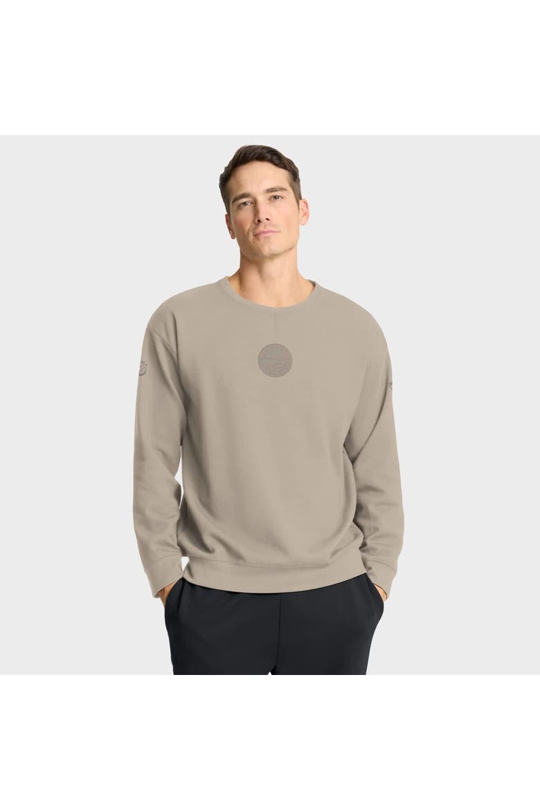 Men's Fanatics Tan New York Islanders Authentic Pro Road Tri-Blend Sweatshirt, Main, color, Tan