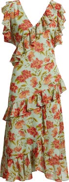 Chelsea28 Ruffle Tiered Chiffon Midi Dress