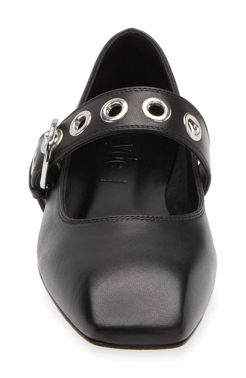 Aeyde Nappa Leather Flats With Circular Hardware Detail In Black