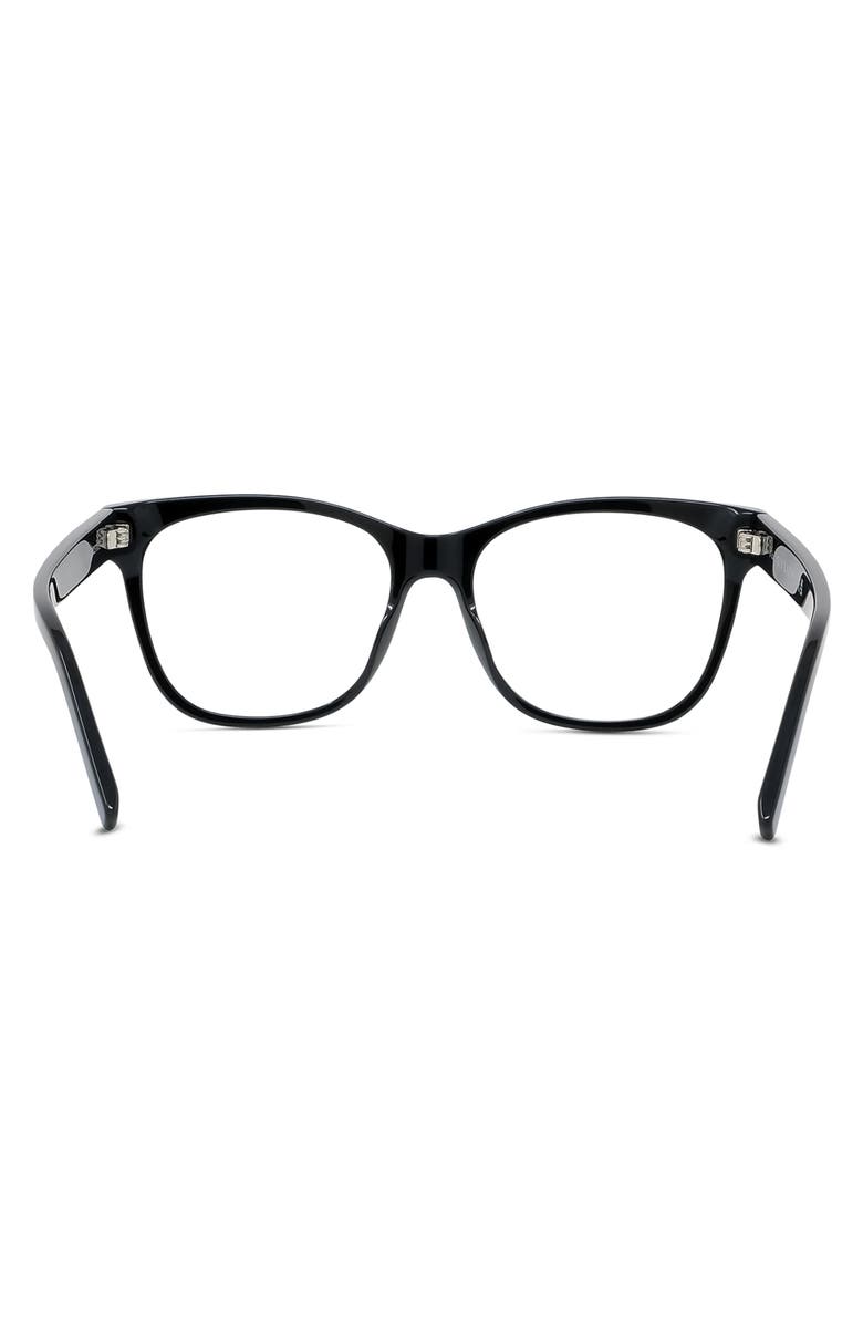 Givenchy GV Day 54mm Geometric Optical Glasses, Alternate, color, Shiny Black