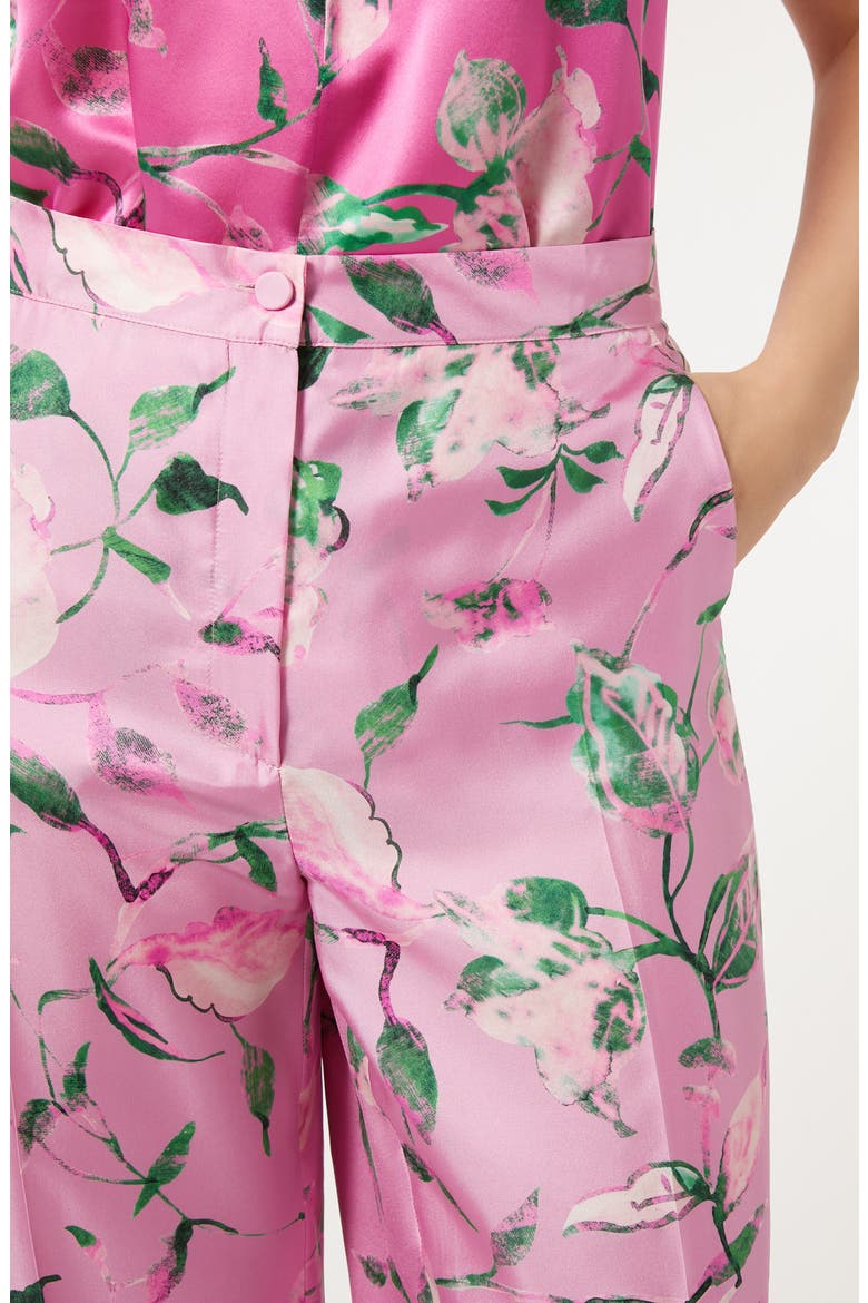 Maremma Silk Twill Straight Leg Trousers, Alternate, color, PINK