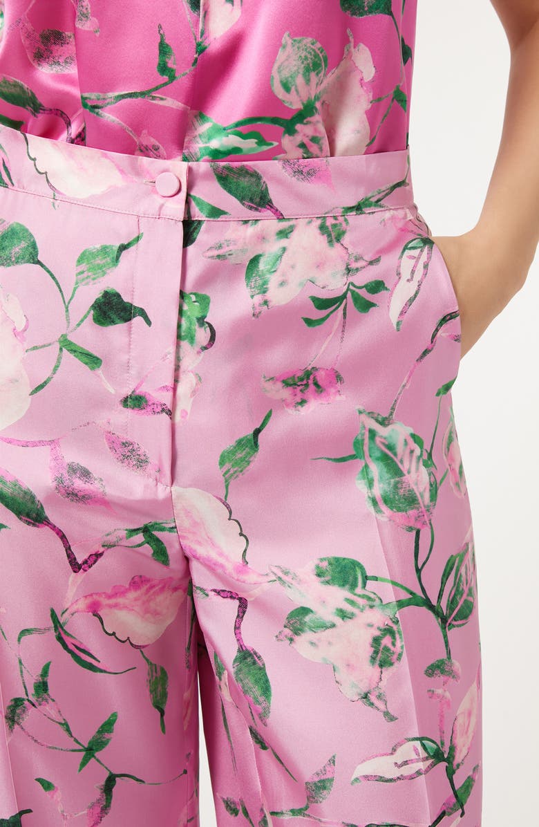 Marina Rinaldi Maremma Silk Twill Straight Leg Trousers, Alternate, color, 