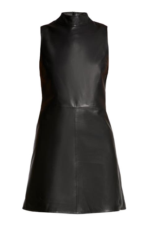 As B Y Df Crawford Upcycled Leather Dress In Black
