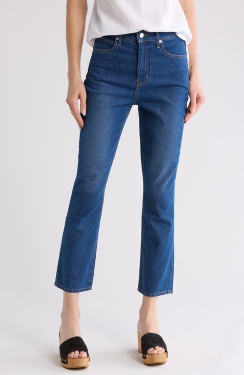 Carly Crop Kick Flare Jeans (Cornflower)