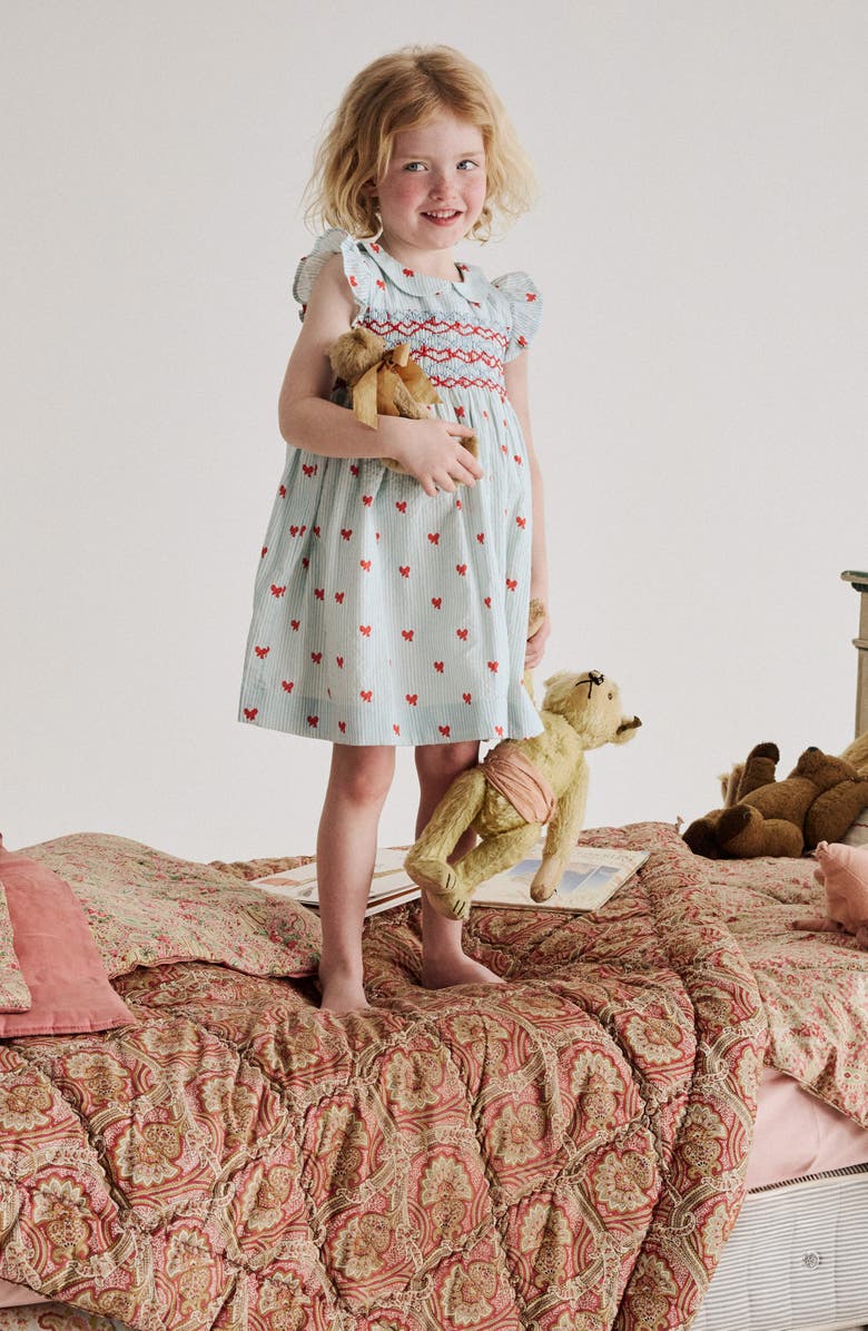 Mini Boden Kids' Adeline Smocked Cotton Dress, Alternate, color,