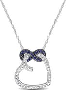 Julianna B. Gemstone Infinity Heart Necklace 10K